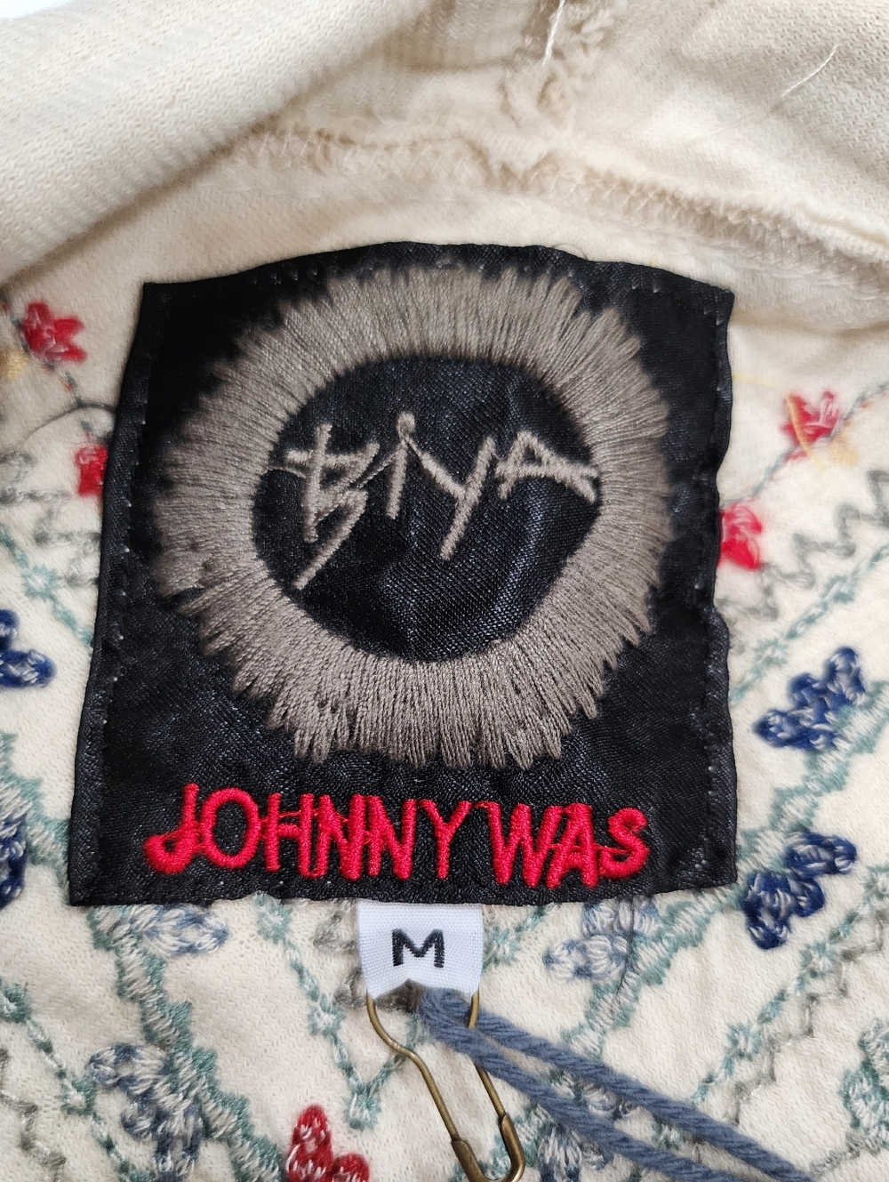 NWT Johnny Was Biya Imrie Patchwork Embroidered Vest Cream Boho Sz M - Picture 8 of 16